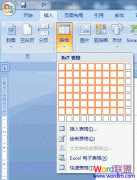 Word2007文档中如何插入表格